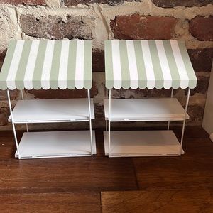 Target striped tiered miniature shelves